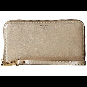 Gold Fossil Wallet